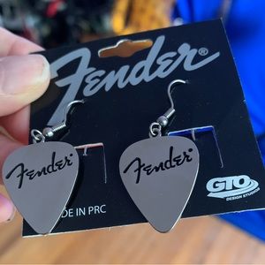 Fender official guitar pick earrings